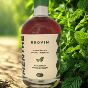 Sirop d'érable infusé à la menthe